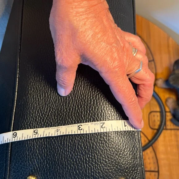 L Credi black pebbled leather made in Italy bag. See measurement in photos. - Picture 7 of 10